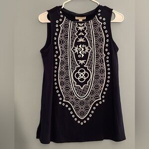 Dana Bachman Navy Tank Size XS Lightweight Fabric Beautiful Design